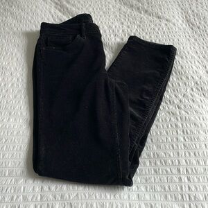 Calvin Klein velvet straight leg black pants